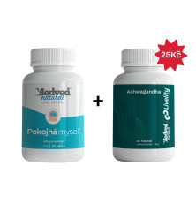 Medveď natural Pokojná mysl 60 kapslí + Medveď natural Ashwagandha 30 kapslí za 25 kč